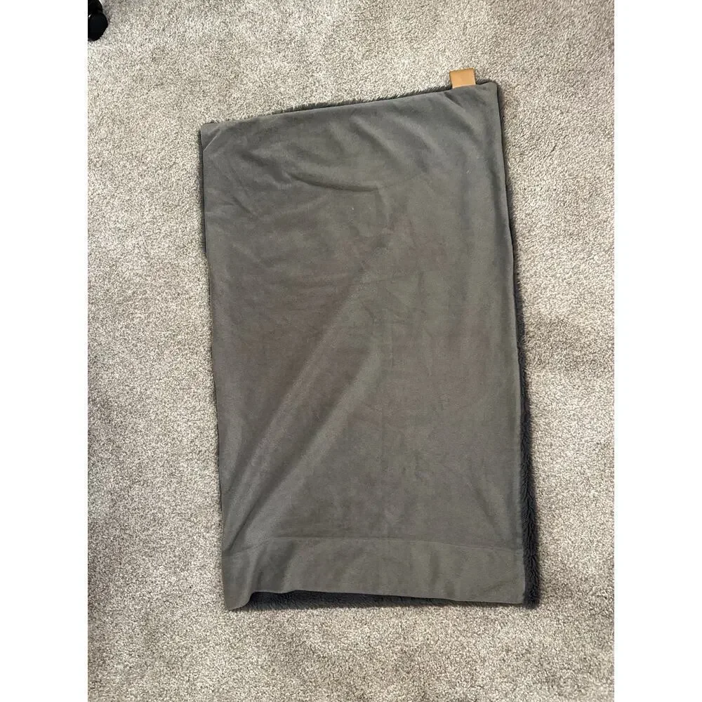 UGG Australia Standard Charcoal Faux Fur Polar Plush Ultra Pillowcase